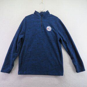 Philadelphia‎ 76ers Sweater Size Medium Ultra Game NBA Basketball Pullover Blue
